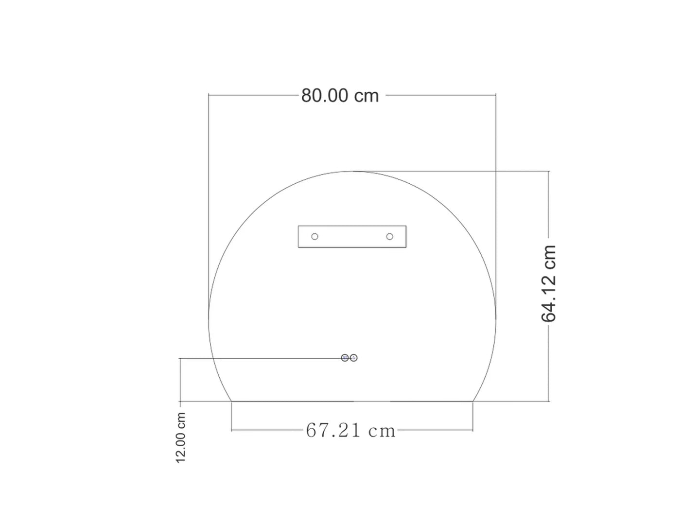 LED Badkamerspiegel - Elena 80x64cm