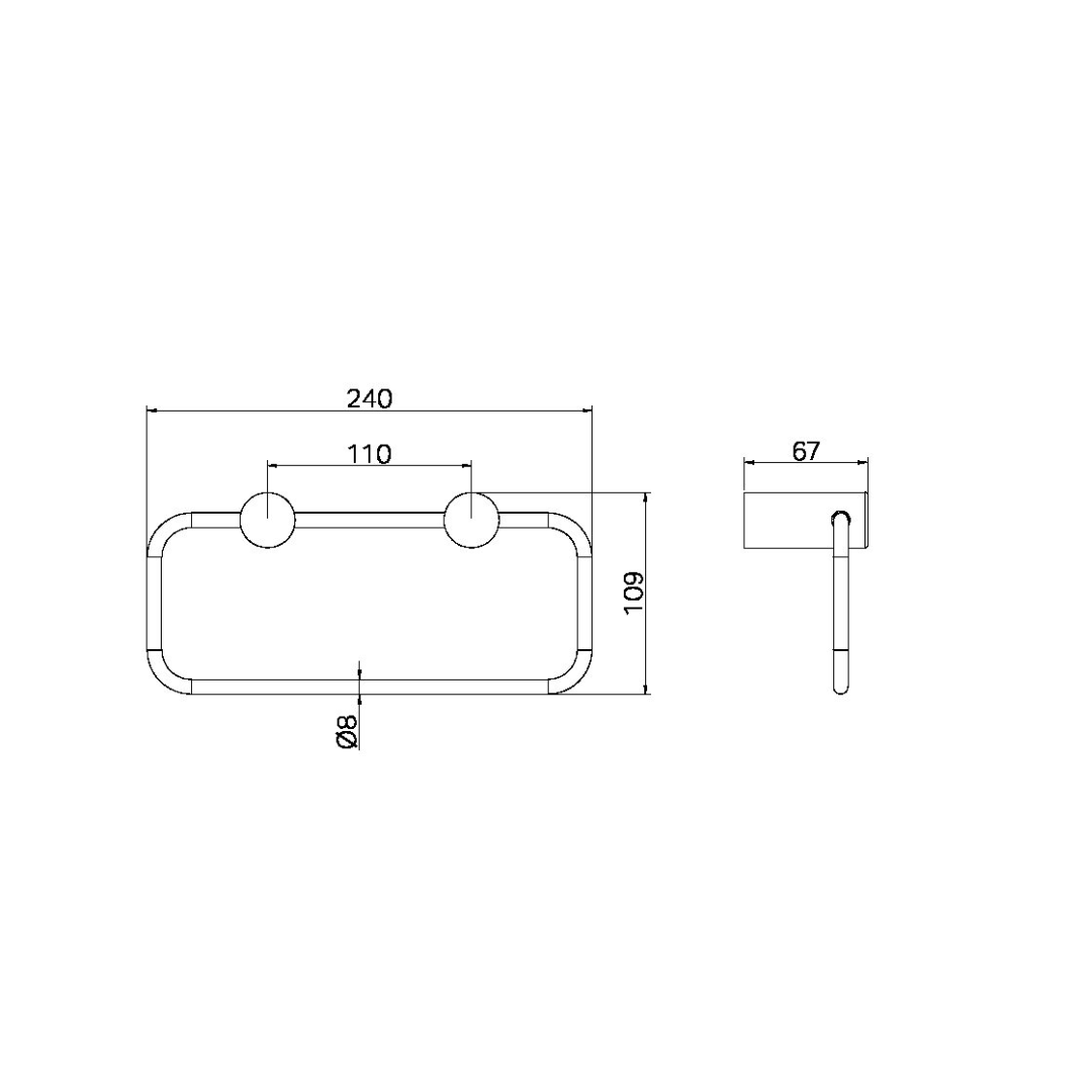 Handdoekring Capri – Brushed gold