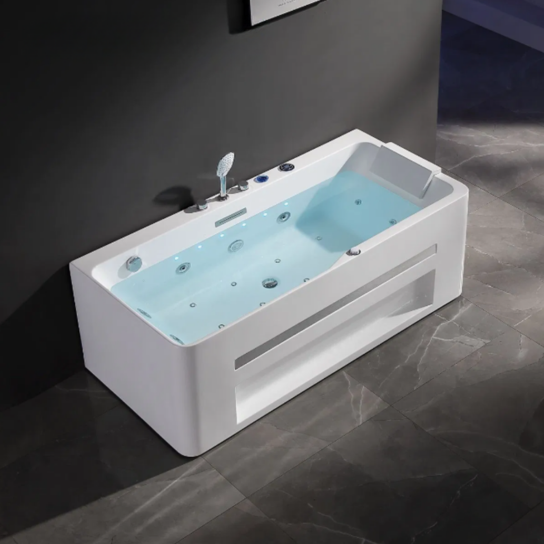 Opbouw massagebad - Marbella - Glans wit - 180x90x62 cm