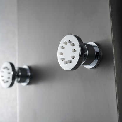 Douchepaneel Manuel – Waterval – Massagejets – Gunmetal grey, chrome - 150 × 20 × 60 cm