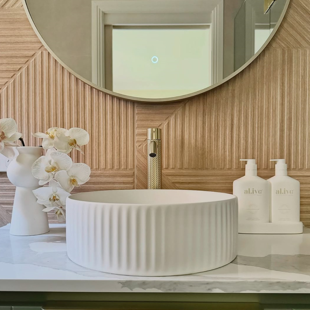 Hoge wastafelkraan Valencia - 1-Gats - Brushed gold