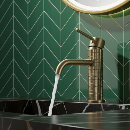 Opbouw wastafelkraan Angelica - Brushed gold - 15.9 × 12.2 × 5.5 cm