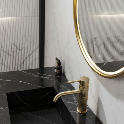 Opbouw wastafelkraan Angelica - Brushed gold - 15.9 × 12.2 × 5.5 cm