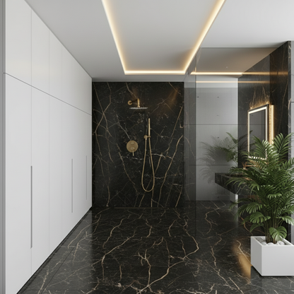 Inbouw Regendoucheset Vincent – Staafhanddouche – Brushed Gold