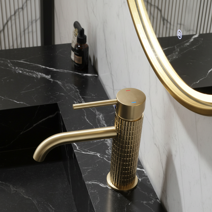 Opbouw wastafelkraan Angelica - Brushed gold - 15.9 × 12.2 × 5.5 cm