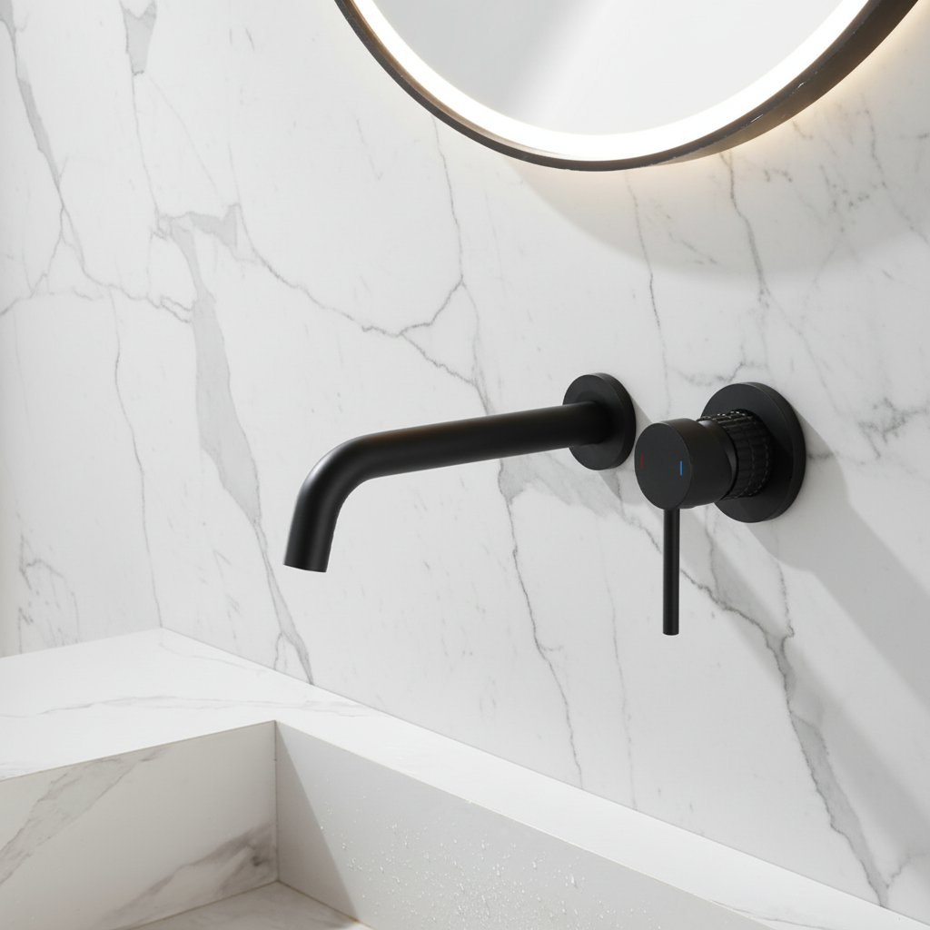 Inbouw wastafelkraan Angelica - Matte black - 23 × 20.5 × 10 cm