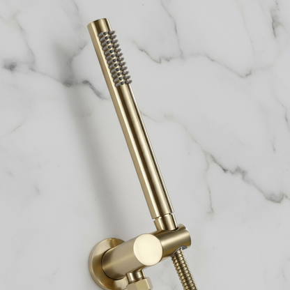 Inbouw Regendoucheset Vincent – Staafhanddouche – Brushed Gold