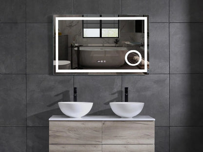 LED Badkamerspiegel - Digitale klok - Dante 100x70cm