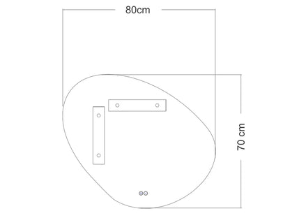 LED Badkamerspiegel - Horizontaal of verticaal - Alessia 80x70cm