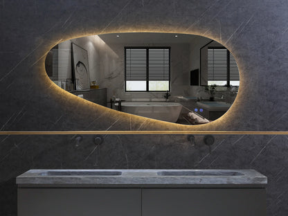 LED Badkamerspiegel - Horizontaal of verticaal - Darla 140x65cm