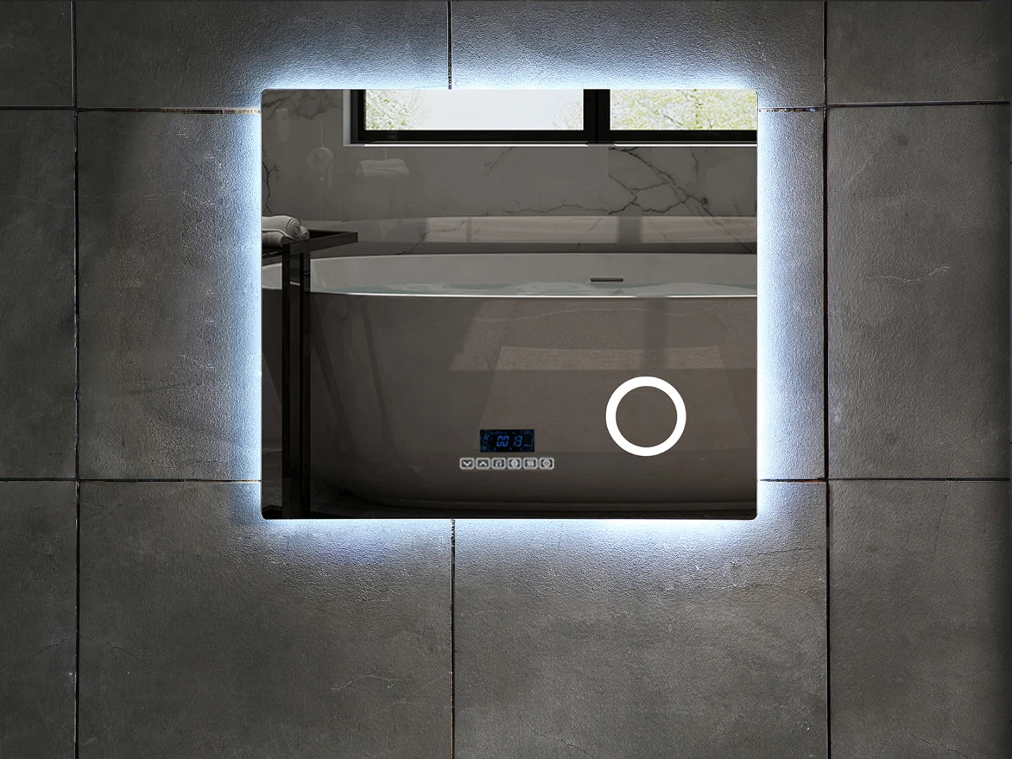 LED Badkamerspiegel - Bluetooth - Lorenzo 80x70cm