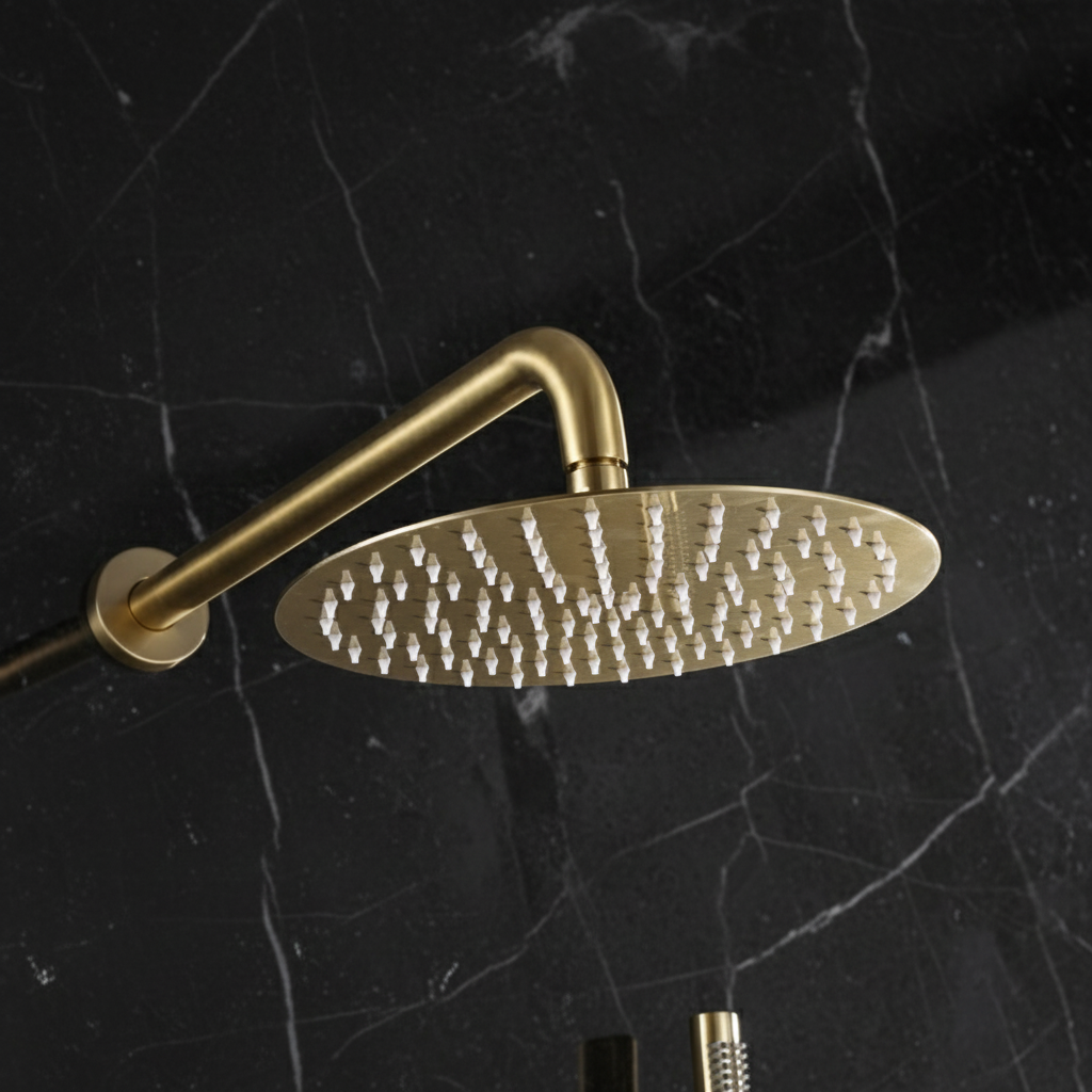 Inbouw Regendoucheset Vincent – Staafhanddouche – Brushed Gold