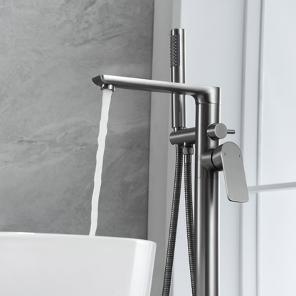 Vrijstaande badkraan Emilia - Gunmetal grey - 88 × 22 × 16 cm