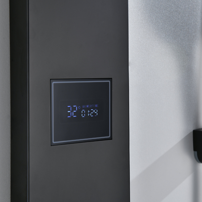 Douchepaneel Elena - LED - Digitaal display - Matte black - 145 × 18 × 65 cm