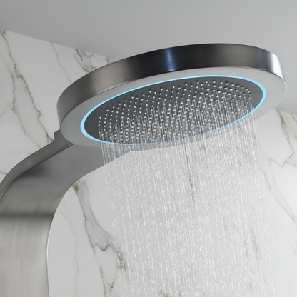 Douchepaneel Elena - LED - Digitaal display - Gunmetal grey - 145 × 18 × 65 cm