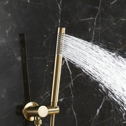 Inbouw Regendoucheset Vincent – Staafhanddouche – Brushed Gold