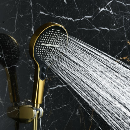 Douchepaneel Elena - LED - Digitaal display - Brushed gold - 145 × 18 × 65 cm