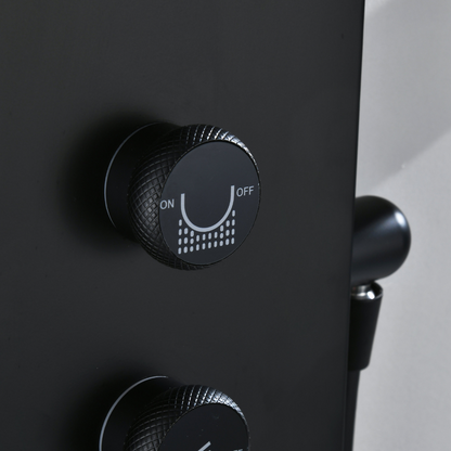 Douchepaneel Elena - LED - Digitaal display - Matte black - 145 × 18 × 65 cm