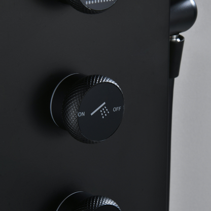 Douchepaneel Elena - LED - Digitaal display - Matte black - 145 × 18 × 65 cm