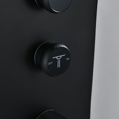 Douchepaneel Elena - LED - Digitaal display - Matte black - 145 × 18 × 65 cm