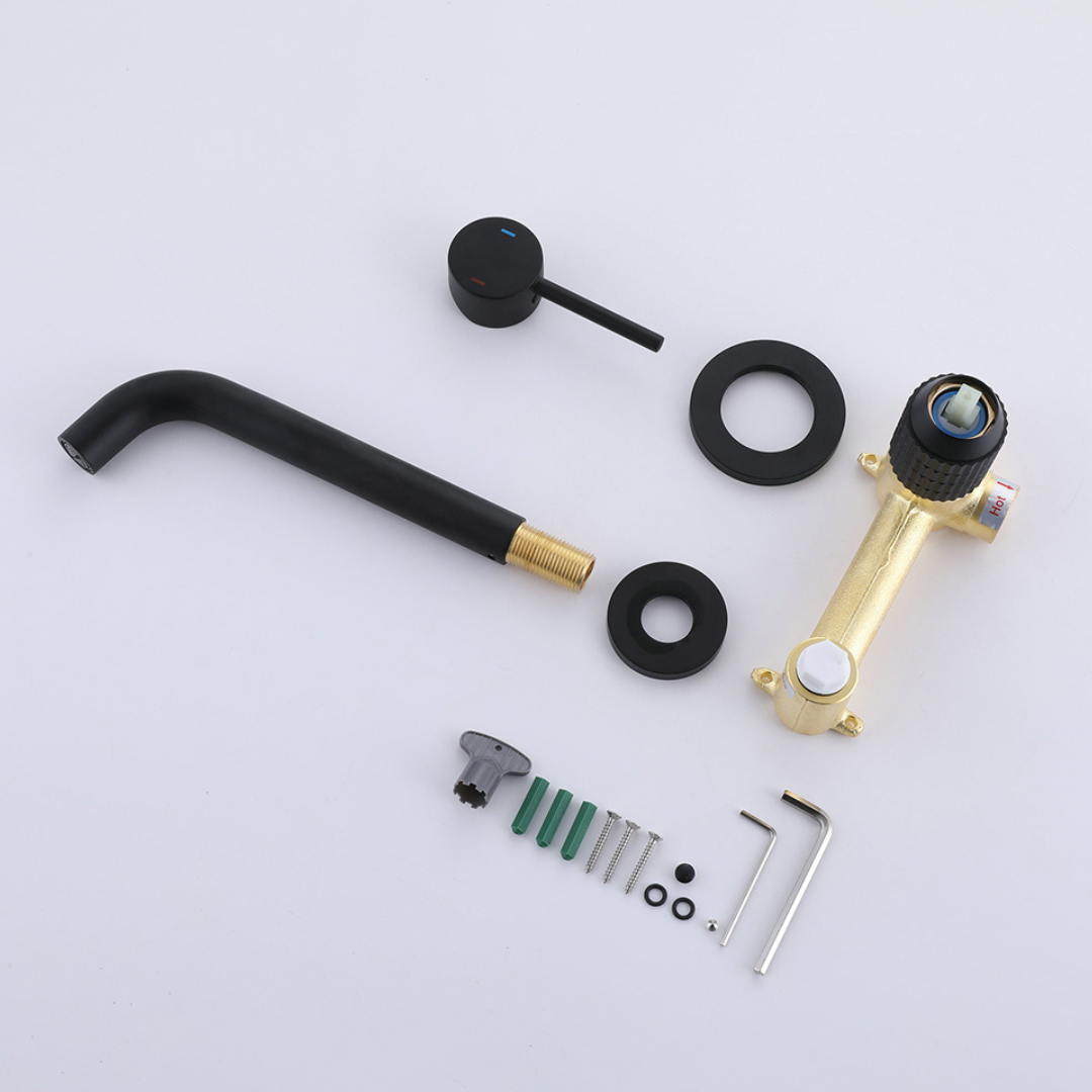 Inbouw wastafelkraan Angelica - Matte black - 23 × 20.5 × 10 cm