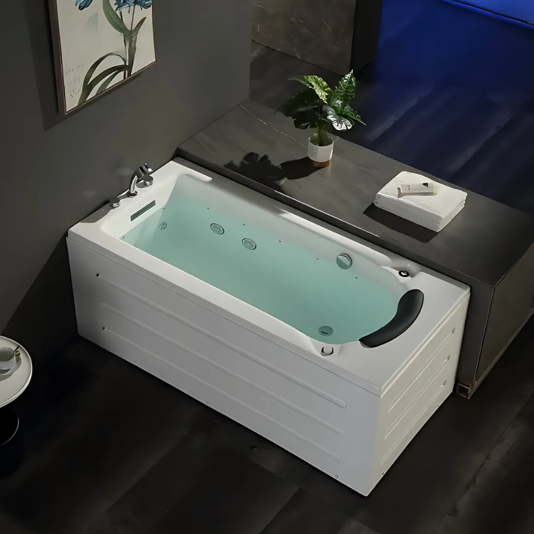 Opbouw Massagebad – Montreal – Glans Wit – 171x81x58 cm