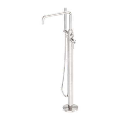 Vrijstaande badmengkraan Capri - Staafhanddouche - Brushed nickel