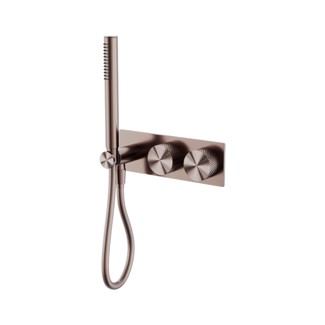 Inbouw douchemengkranen Valencia - Staafhanddouche - Brushed bronze