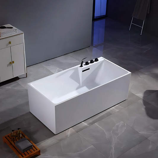 Vrijstaand Massagebad – Santorini – Glans Wit – 170x80x58 cm