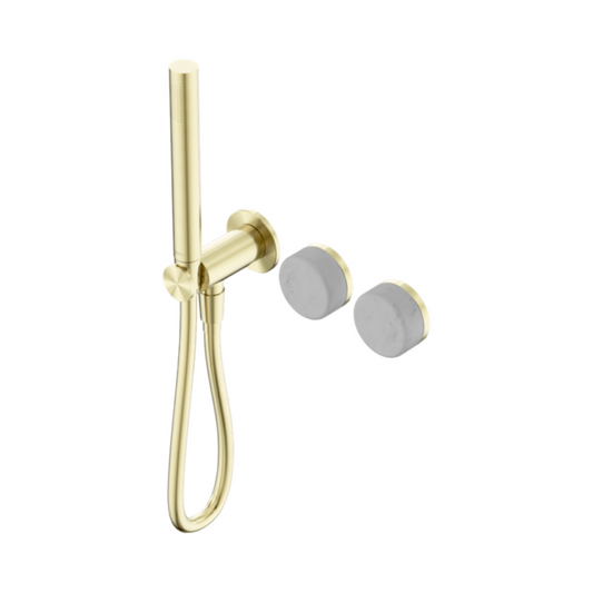 Inbouw douchemengkraan – Sorrento – Carrara – Staafhanddouche – Zonder achterplaat – Brushed gold