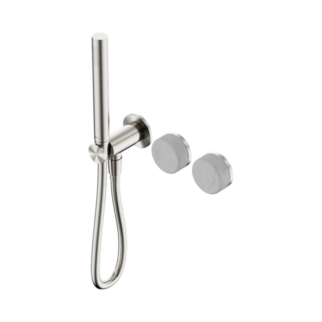 Inbouw douchemengkraan – Sorrento – Carrara – Staafhanddouche – Zonder achterplaat – Brushed nickel