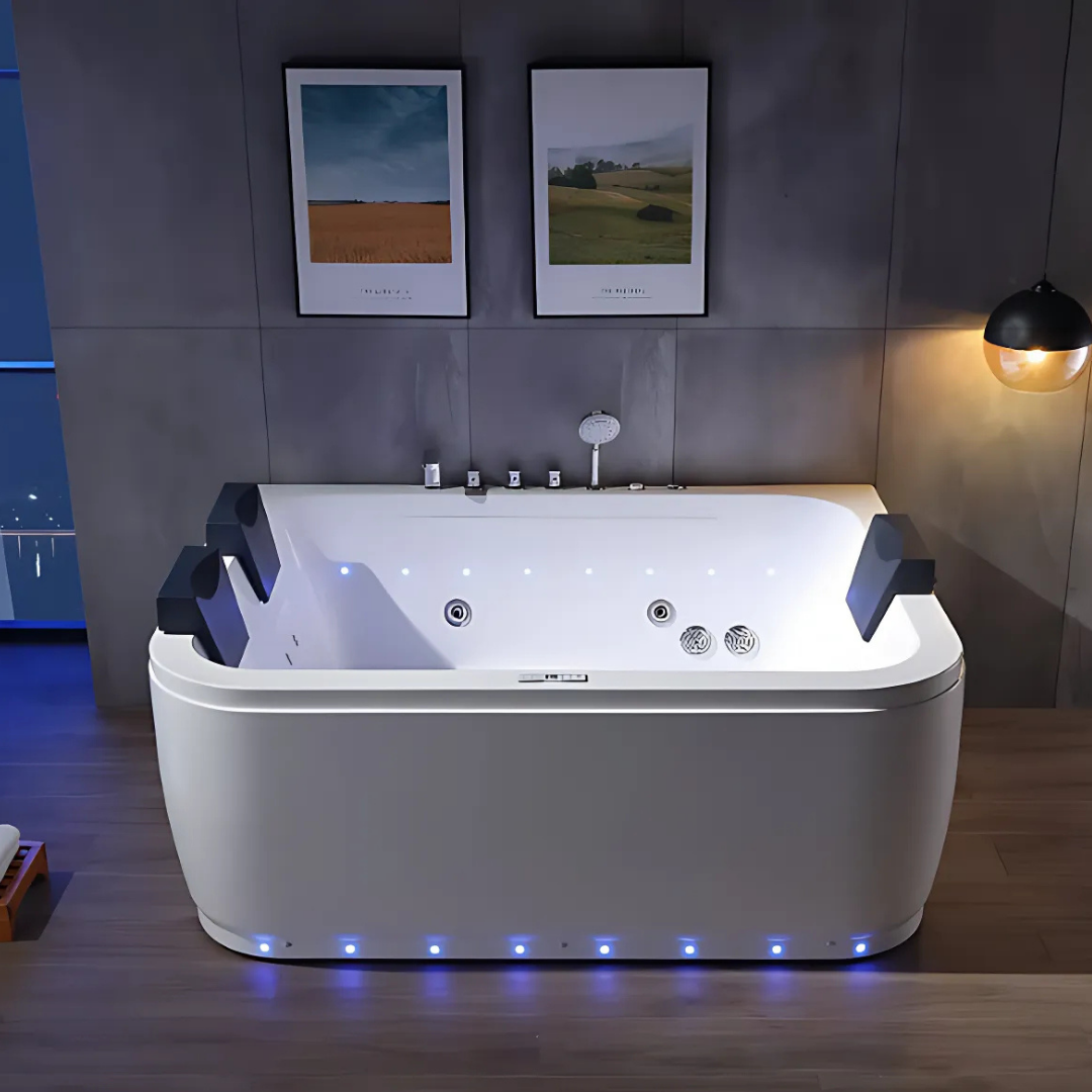 Opbouw Massagebad – Isabella – Glans Wit – 170x115x72 cm