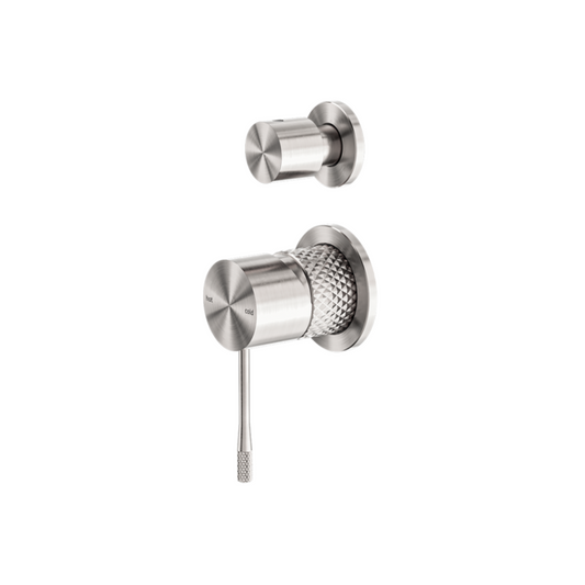Inbouw mengkraan met diverter – Valencia - 2-gats – Brushed nickel