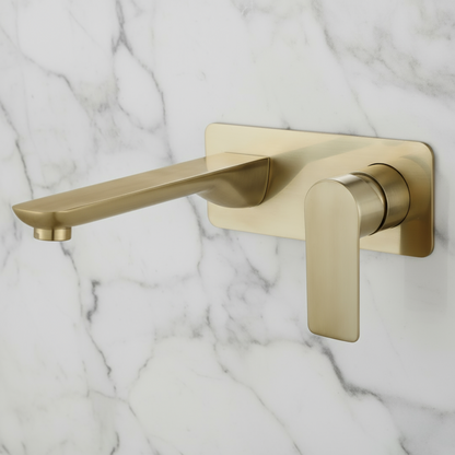 Inbouw wastafelkraan Silvio – Brushed gold - 25 × 10 × 20 cm