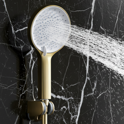 Thermostatisch Douchepaneel Marcelo – Digitale Display - Brushed gold - 182 × 40 × 52 cm