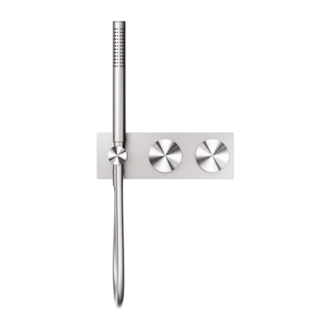Inbouw douchemengkranen Valencia - Staafhanddouche - Brushed nickel