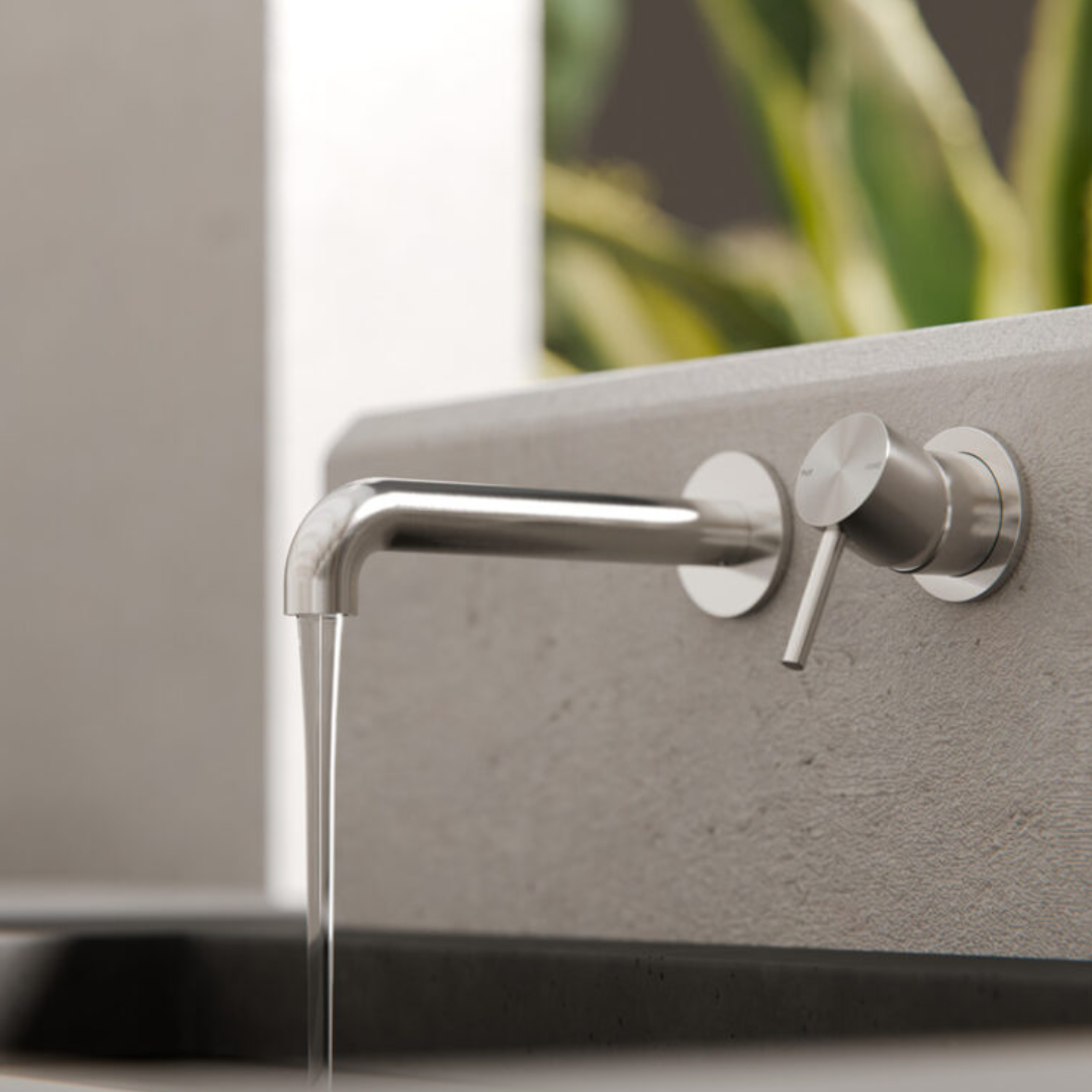 Inbouw wastafelkraan Capri – Zonder achterplaat - Brushed nickel