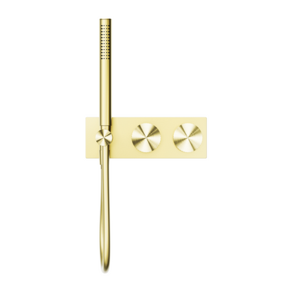 Inbouw douchemengkranen Valencia - Staafhanddouche - Brushed gold