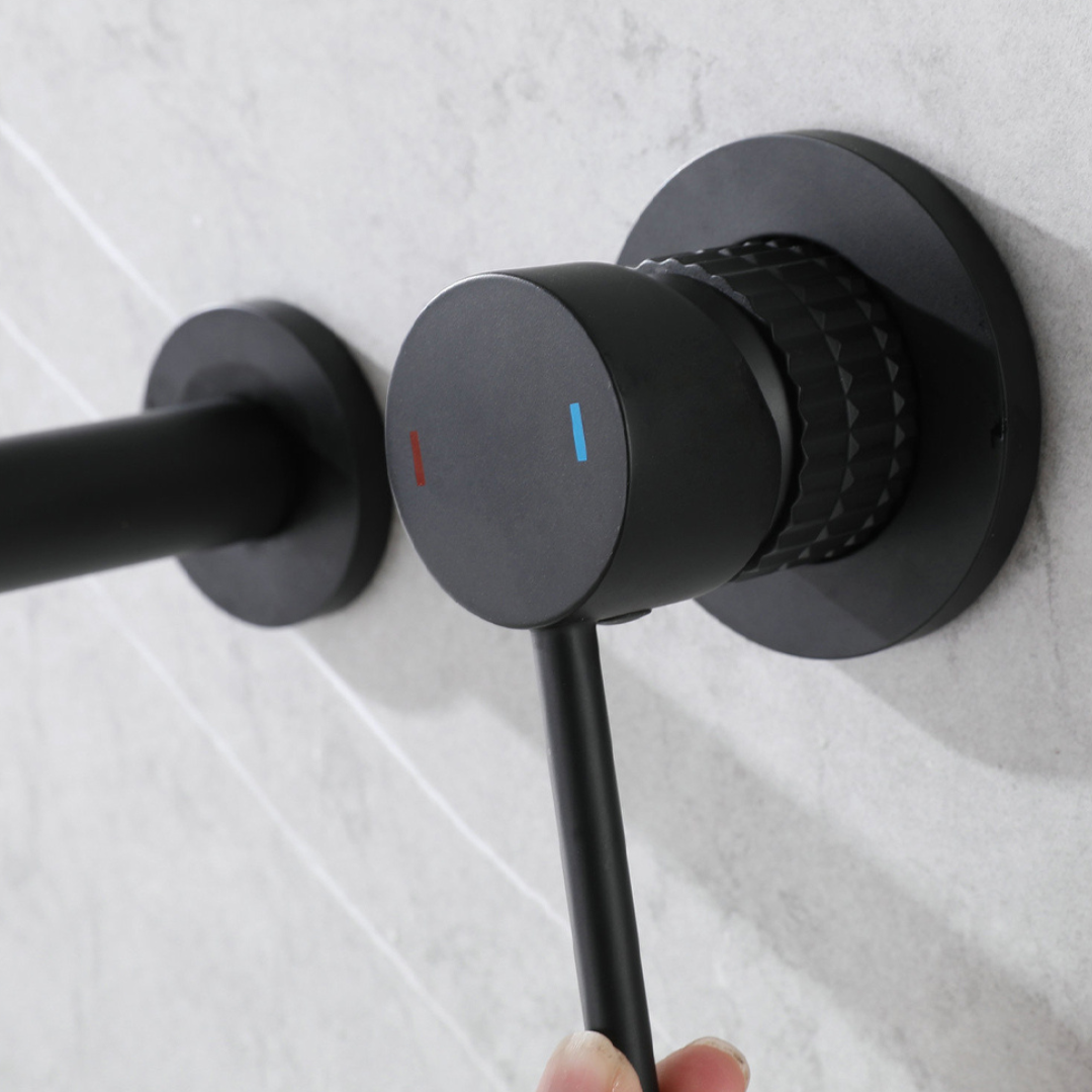 Inbouw wastafelkraan Angelica - Matte black - 23 × 20.5 × 10 cm