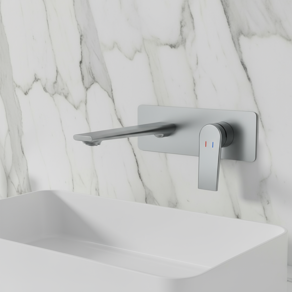 Inbouw wastafelkraan Diego  – Gunmetal grey - 22,5 × 11 × 20 cm