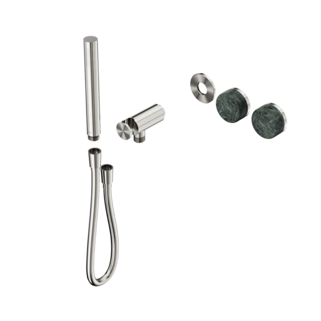 Inbouw douchemengkraan – Sorrento – Verde Alpi – Staafhanddouche – Zonder achterplaat – Brushed nickel
