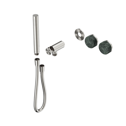 Inbouw douchemengkraan – Sorrento – Verde Alpi – Staafhanddouche – Zonder achterplaat – Brushed nickel
