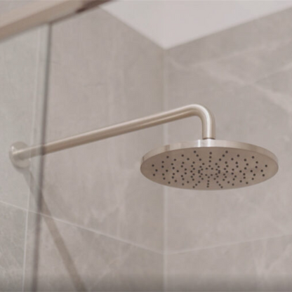 Gebogen wandarm Valencia - Brushed nickel - 337,5 mm