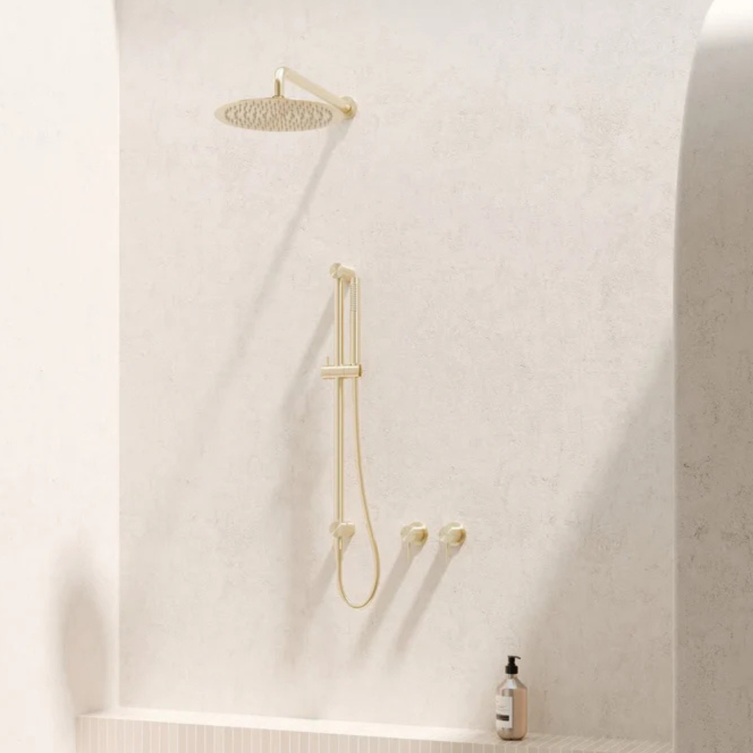 Staafhanddouche met glijstang Capri - Brushed gold