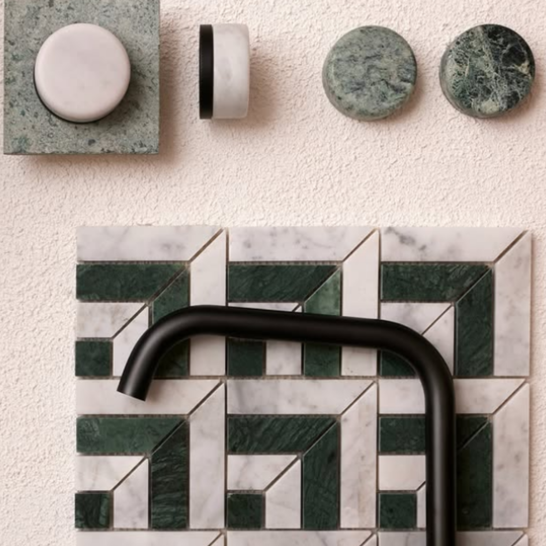 Inbouw mengkraan – Sorrento – Verde Alpi – Brushed gold