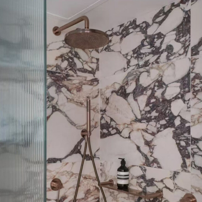 Gebogen wandarm Valencia - Brushed bronze - 337,5 mm