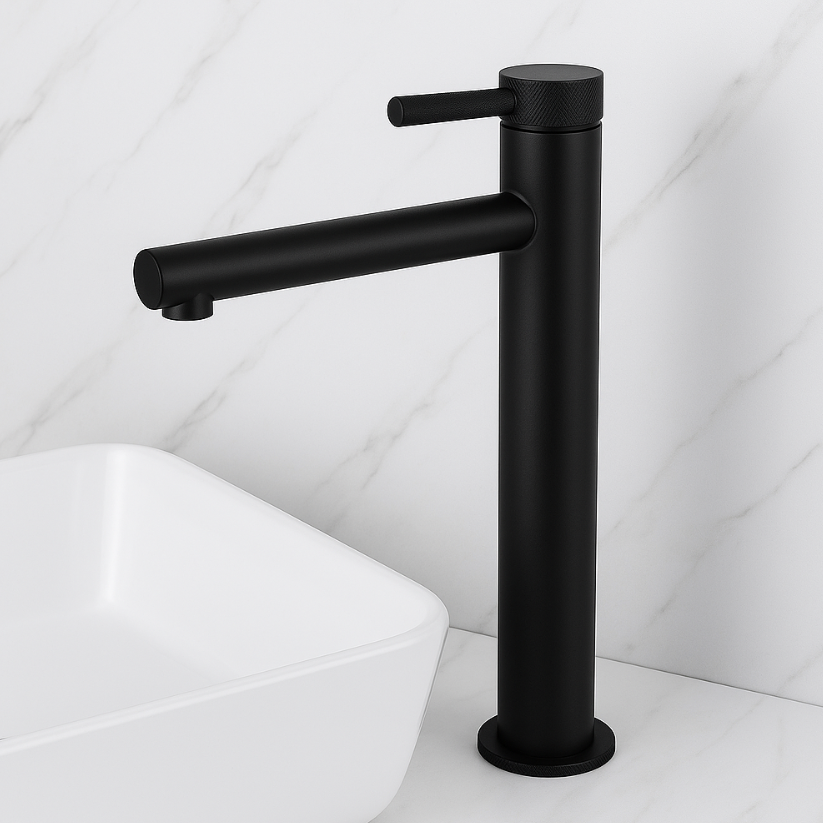 Hoge wastafelkraan Taylor - Mat zwart - 30.5 × 5.5 × 18 cm