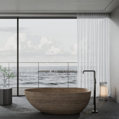 Vrijstaande badmengkraan Capri - Staafhanddouche - Graphite