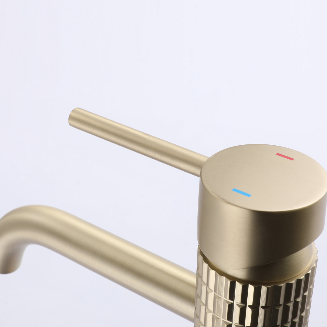 Opbouw wastafelkraan Angelica - Brushed gold - 15.9 × 12.2 × 5.5 cm