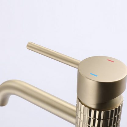 Opbouw wastafelkraan Angelica - Brushed gold - 15.9 × 12.2 × 5.5 cm